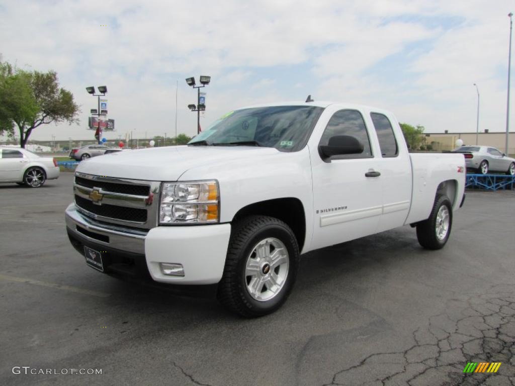 Summit White 2009 Chevrolet Silverado 1500 LT Extended Cab 4x4 Exterior Photo #47402972