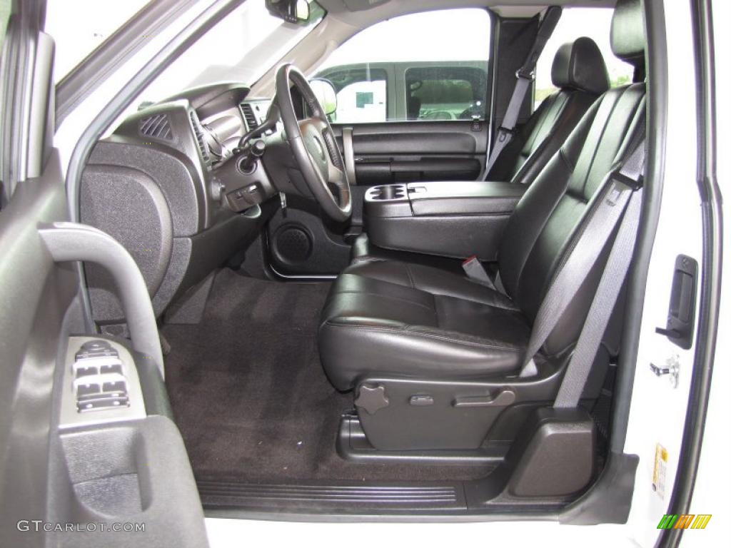 Ebony Interior 2009 Chevrolet Silverado 1500 LT Extended Cab 4x4 Photo #47403050