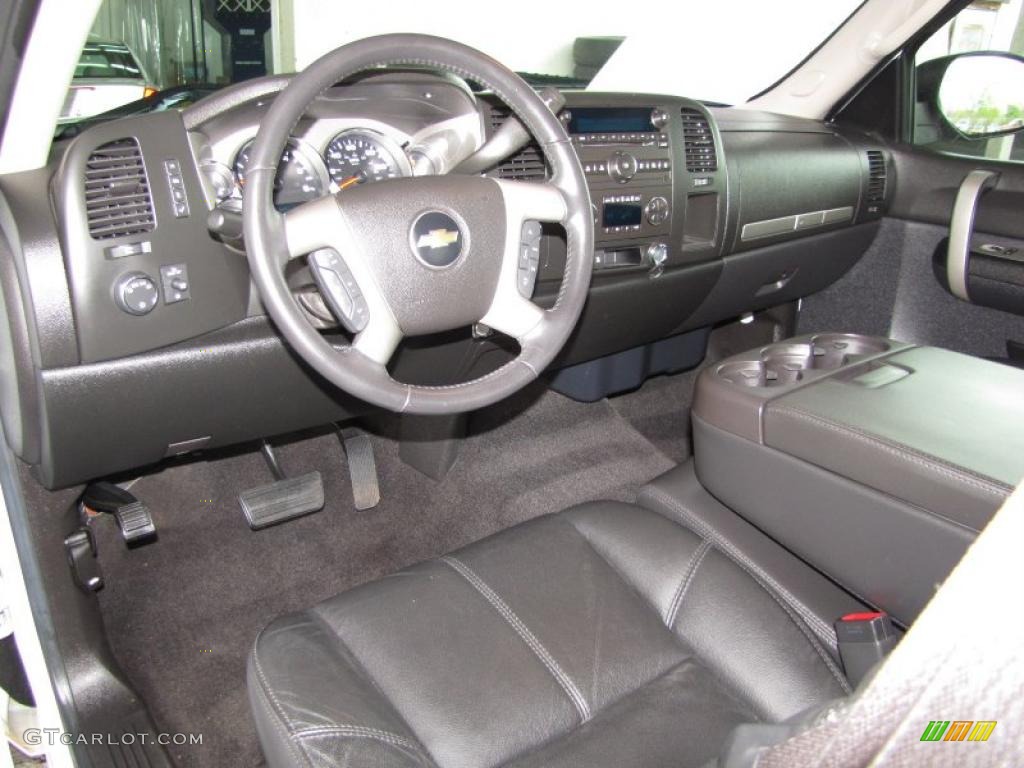 Ebony Interior 2009 Chevrolet Silverado 1500 LT Extended Cab 4x4 Photo #47403128