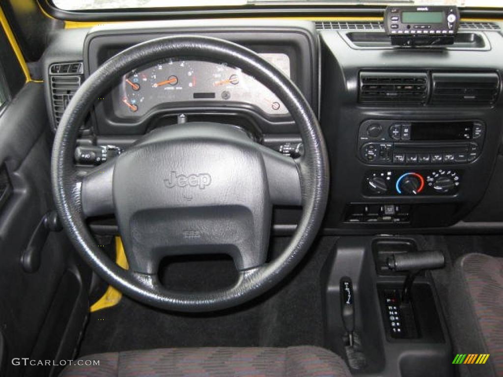 2004 Wrangler Sport 4x4 - Solar Yellow / Dark Slate Gray photo #24