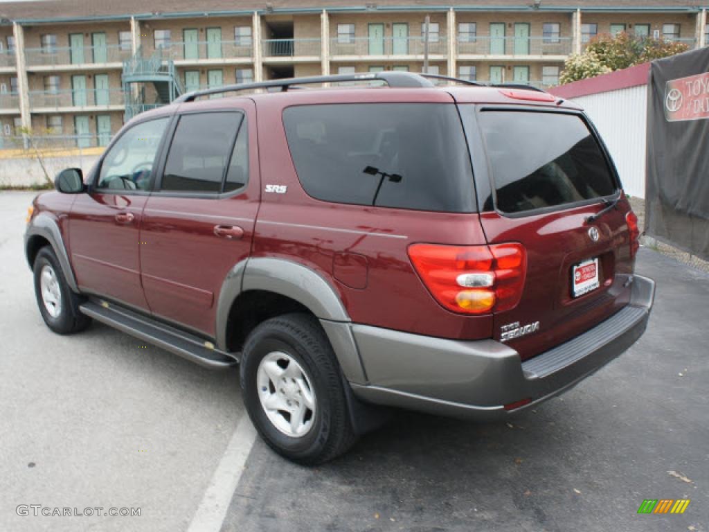 2003 Sequoia SR5 - Salsa Red Pearl / Charcoal photo #3
