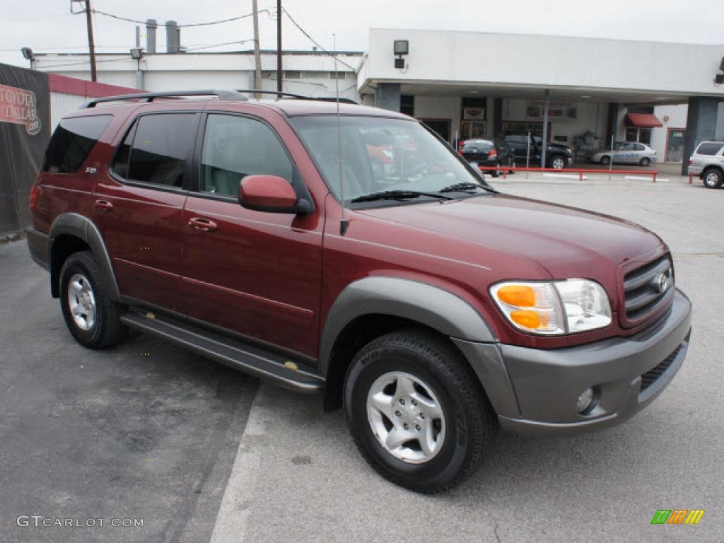 2003 Sequoia SR5 - Salsa Red Pearl / Charcoal photo #6