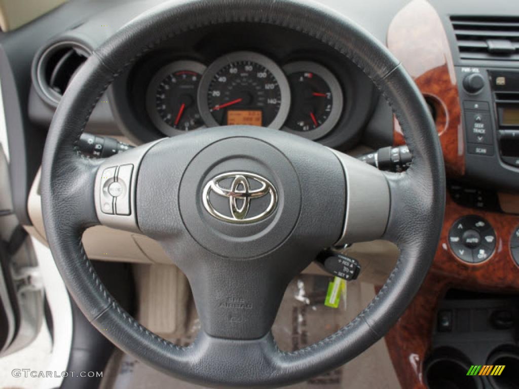 2008 Toyota RAV4 Limited V6 Ash Steering Wheel Photo #47404985