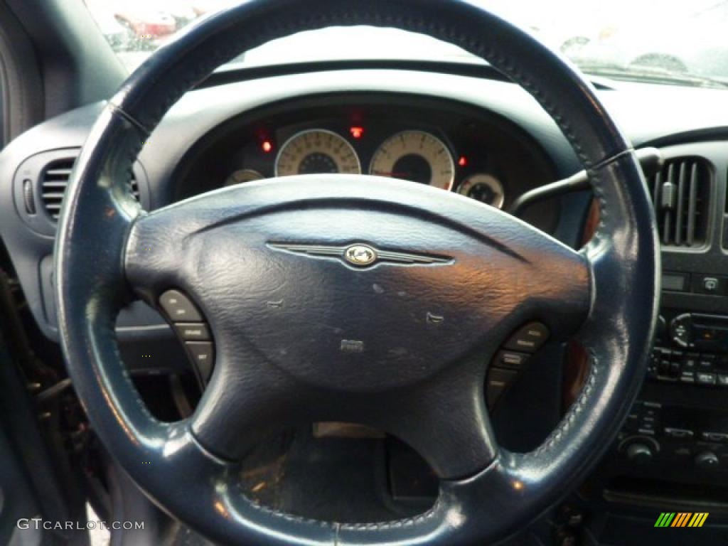 2002 Chrysler Town & Country LXi AWD Navy Blue Steering Wheel Photo #47405858