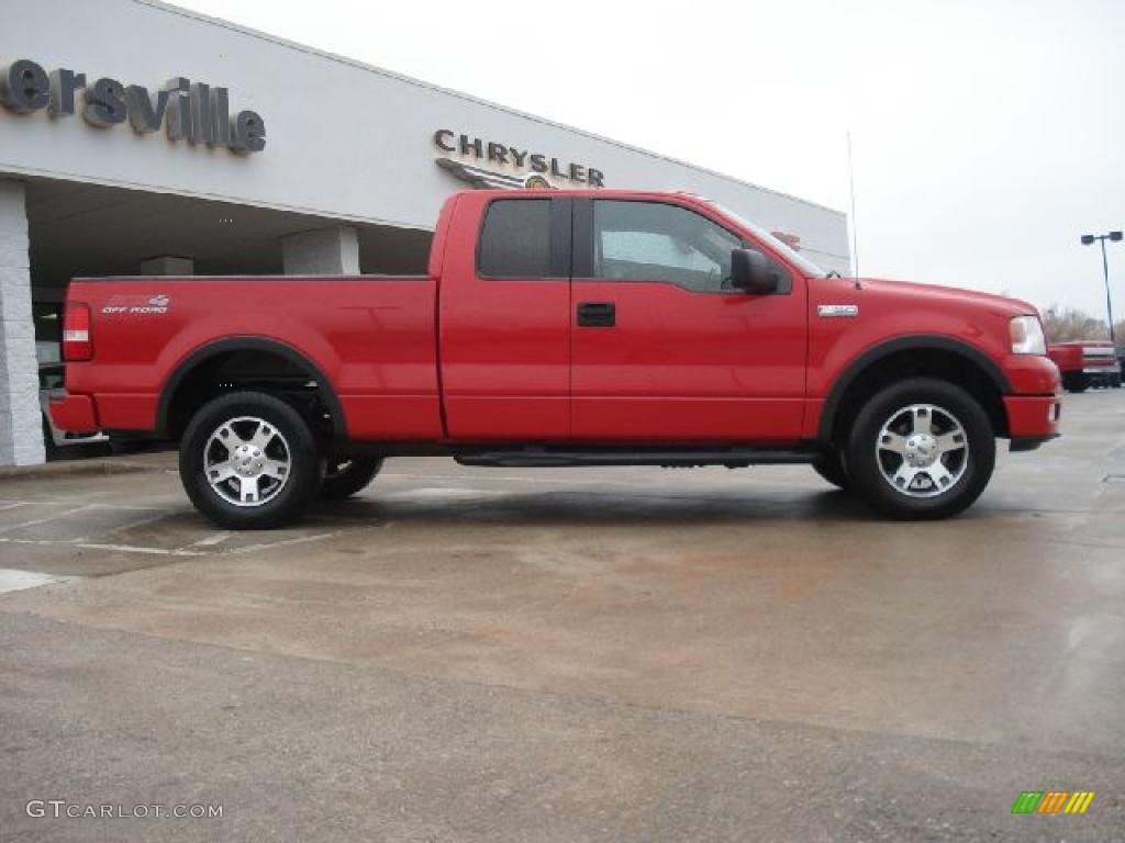 2004 F150 FX4 SuperCab 4x4 - Bright Red / Dark Flint photo #2