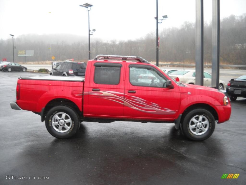 Aztec Red 2004 Nissan Frontier SC Crew Cab 4x4 Exterior Photo #47407862