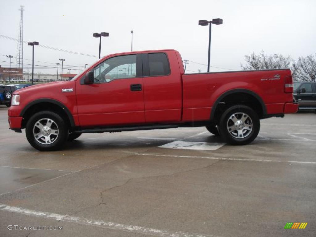 2004 F150 FX4 SuperCab 4x4 - Bright Red / Dark Flint photo #6