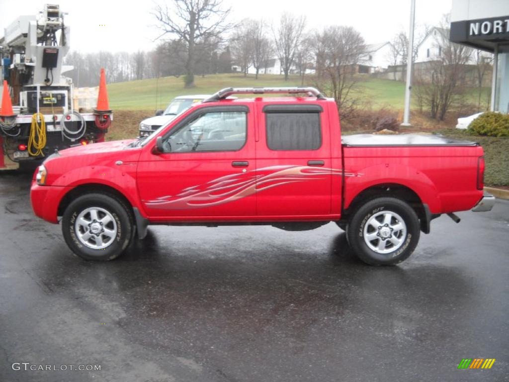 Aztec Red 2004 Nissan Frontier SC Crew Cab 4x4 Exterior Photo #47407910