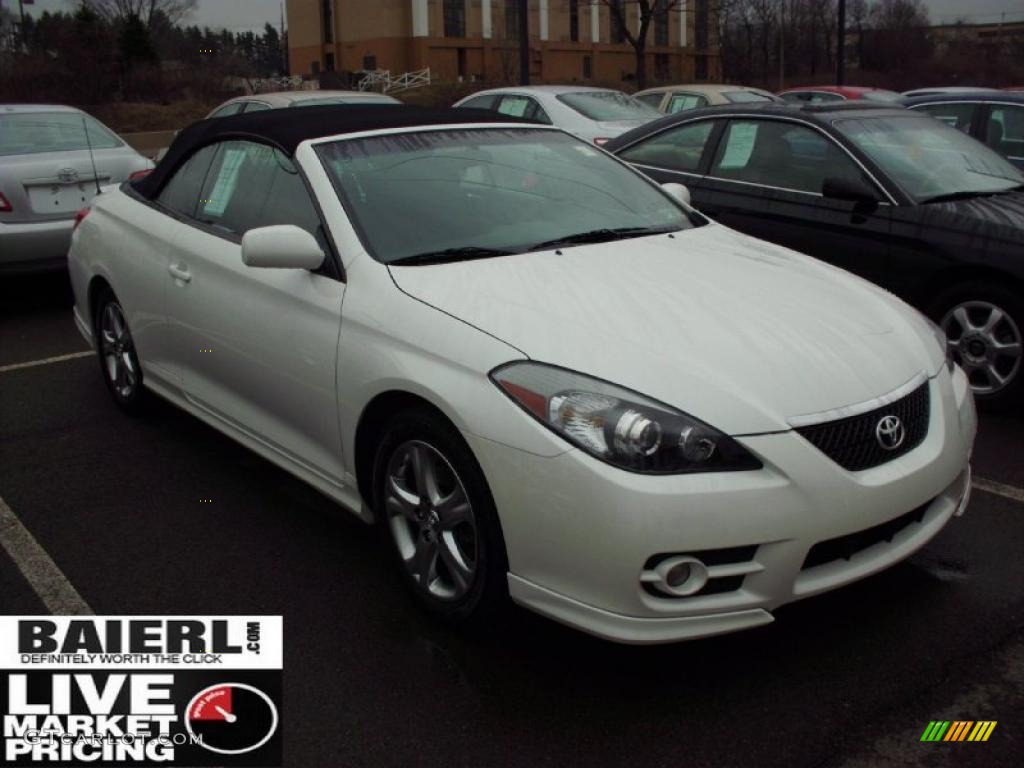 2007 Solara SLE V6 Convertible - Blizzard White Pearl / Dark Charcoal photo #1