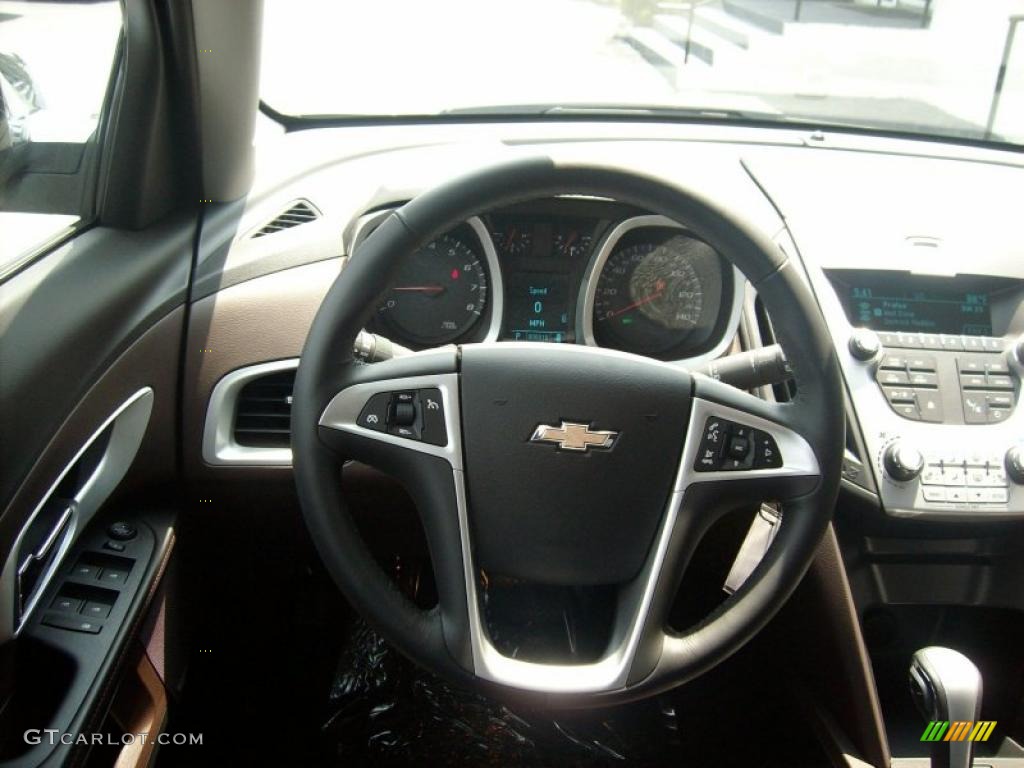 2011 Chevrolet Equinox LTZ Brownstone/Jet Black Steering Wheel Photo #47408834