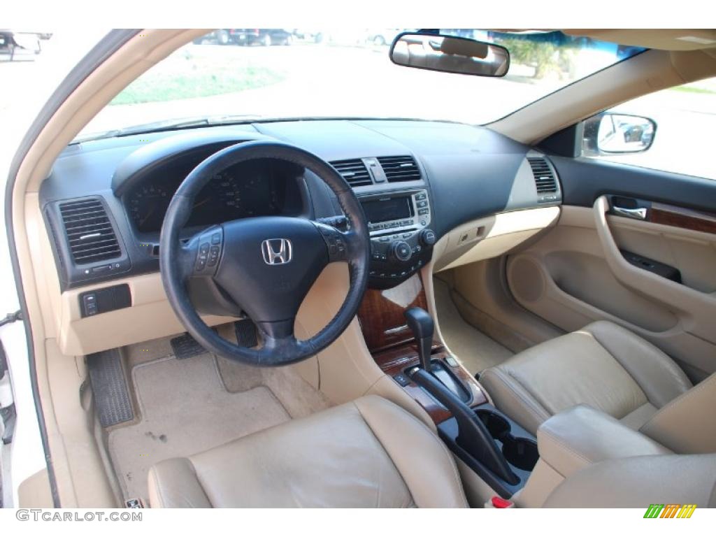 2007 Accord EX-L Coupe - Taffeta White / Ivory photo #9