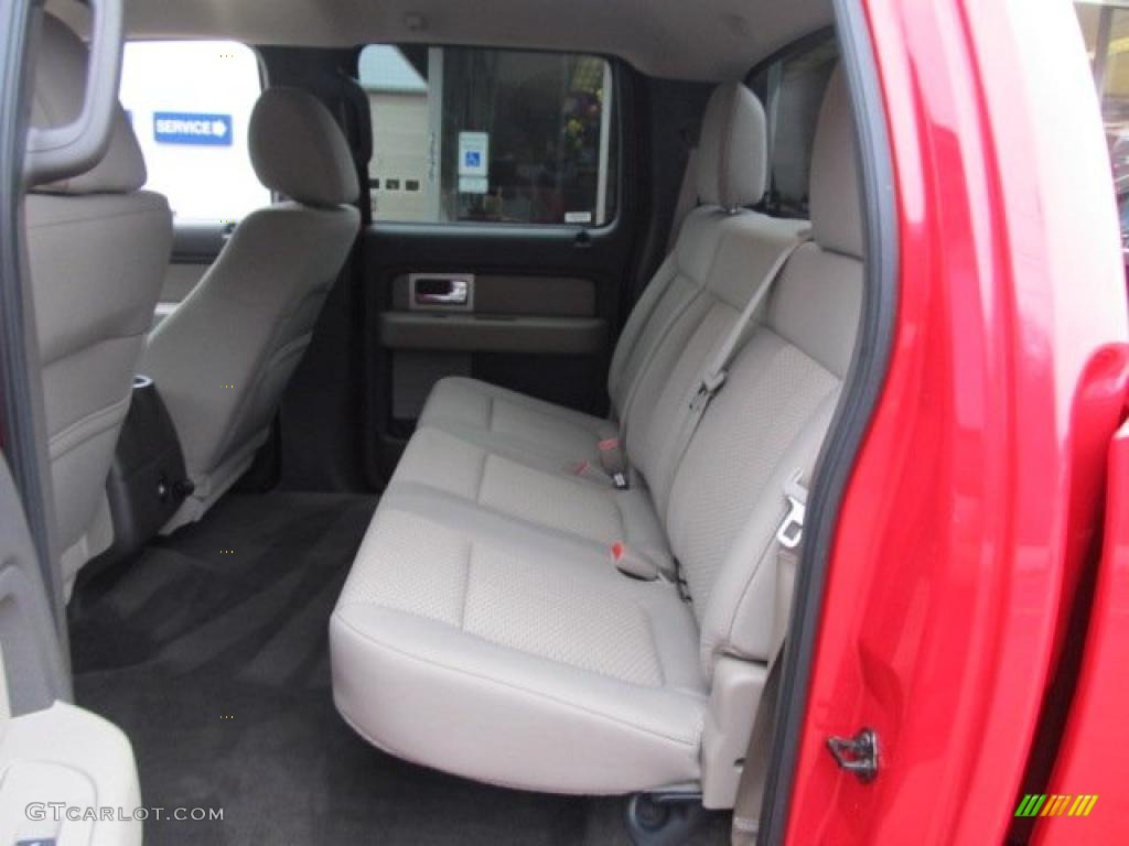 2010 F150 XLT SuperCrew 4x4 - Vermillion Red / Medium Stone photo #9