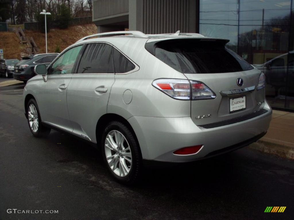 2010 RX 450h AWD Hybrid - Tungsten Silver Pearl / Light Gray/Espresso Birds-Eye Maple photo #3