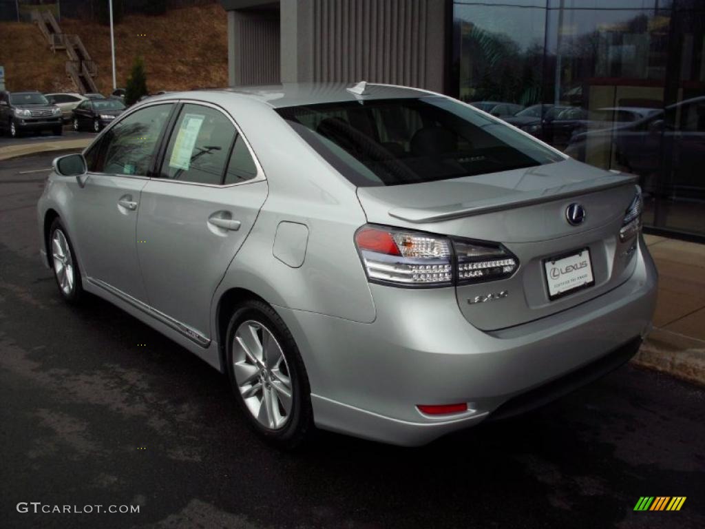 2010 HS 250h Hybrid Premium - Tungsten Silver Pearl / Black photo #3