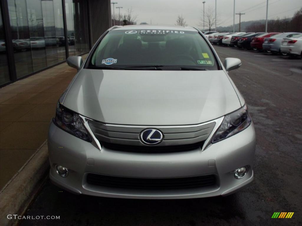 2010 HS 250h Hybrid Premium - Tungsten Silver Pearl / Black photo #7