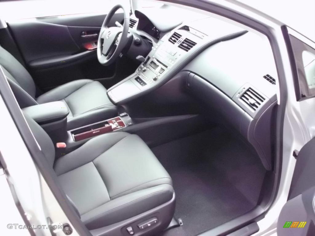 2010 HS 250h Hybrid Premium - Tungsten Silver Pearl / Black photo #17