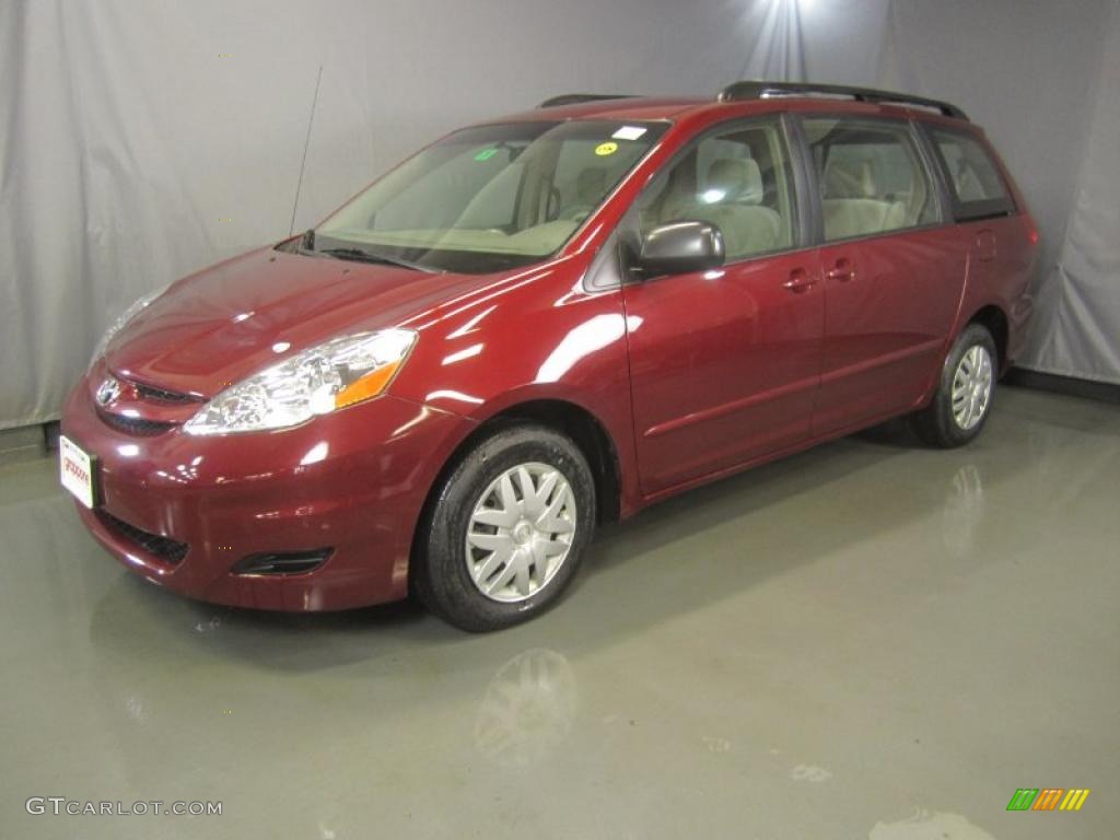 2008 Sienna CE - Salsa Red Pearl / Fawn photo #1