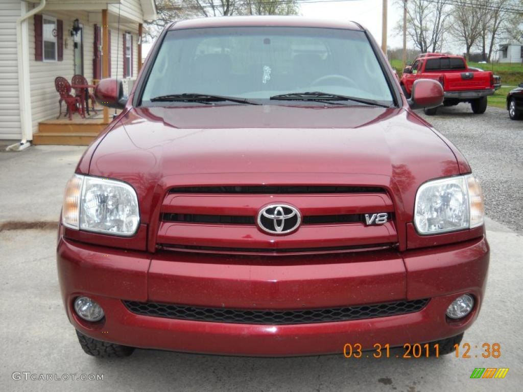 2005 Tundra Limited Double Cab 4x4 - Salsa Red Pearl / Light Charcoal photo #1