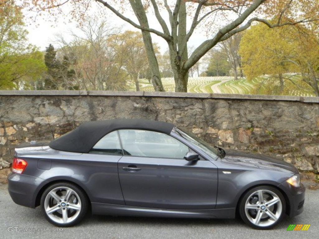 2008 1 Series 135i Convertible - Sparkling Graphite Metallic / Taupe photo #14