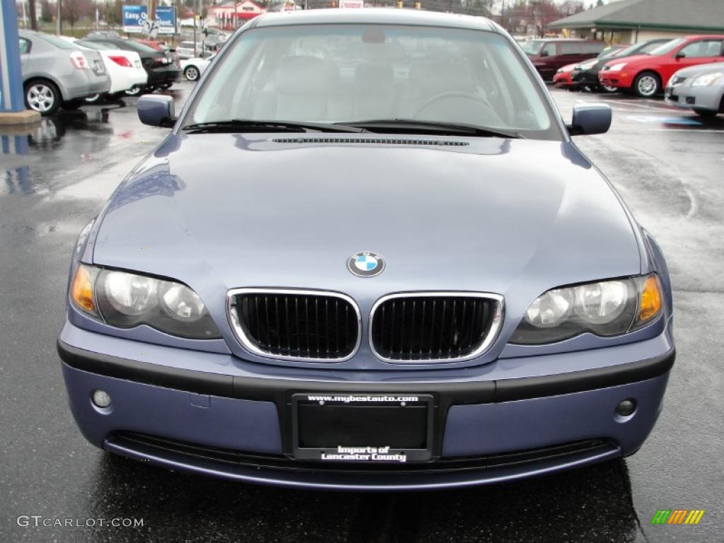 2003 3 Series 325i Sedan - Steel Blue Metallic / Grey photo #2