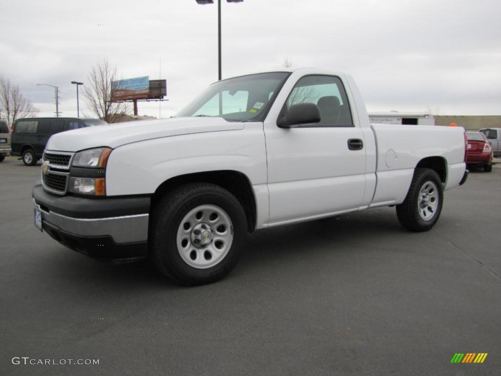 Summit White 2007 Chevrolet Silverado 1500 Classic Work Truck Regular Cab Exterior Photo #47413292