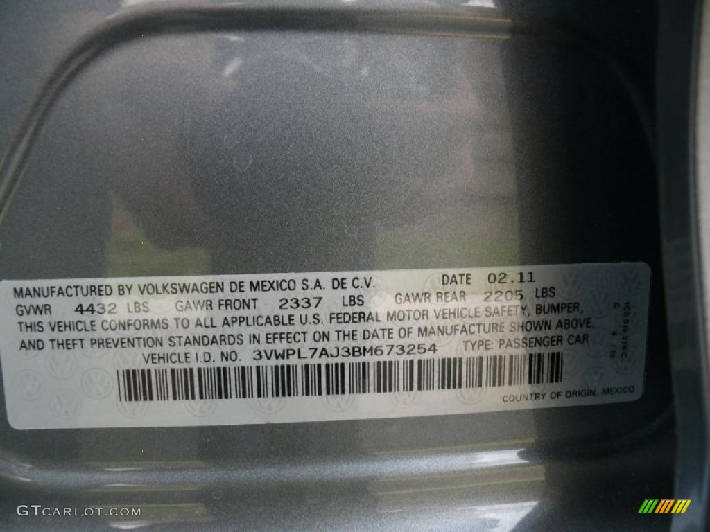 2011 Volkswagen Jetta TDI SportWagen Info Tag Photo #47413523