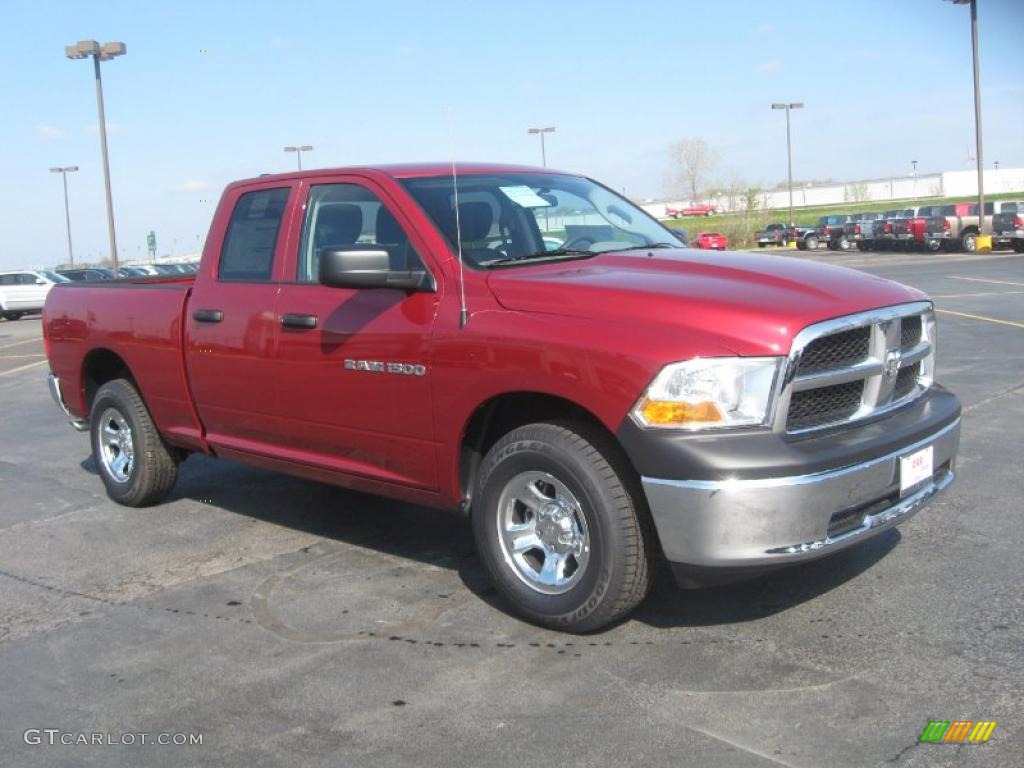 Deep Cherry Red Crystal Pearl 2011 Dodge Ram 1500 ST Quad Cab 4x4 Exterior Photo #47413937