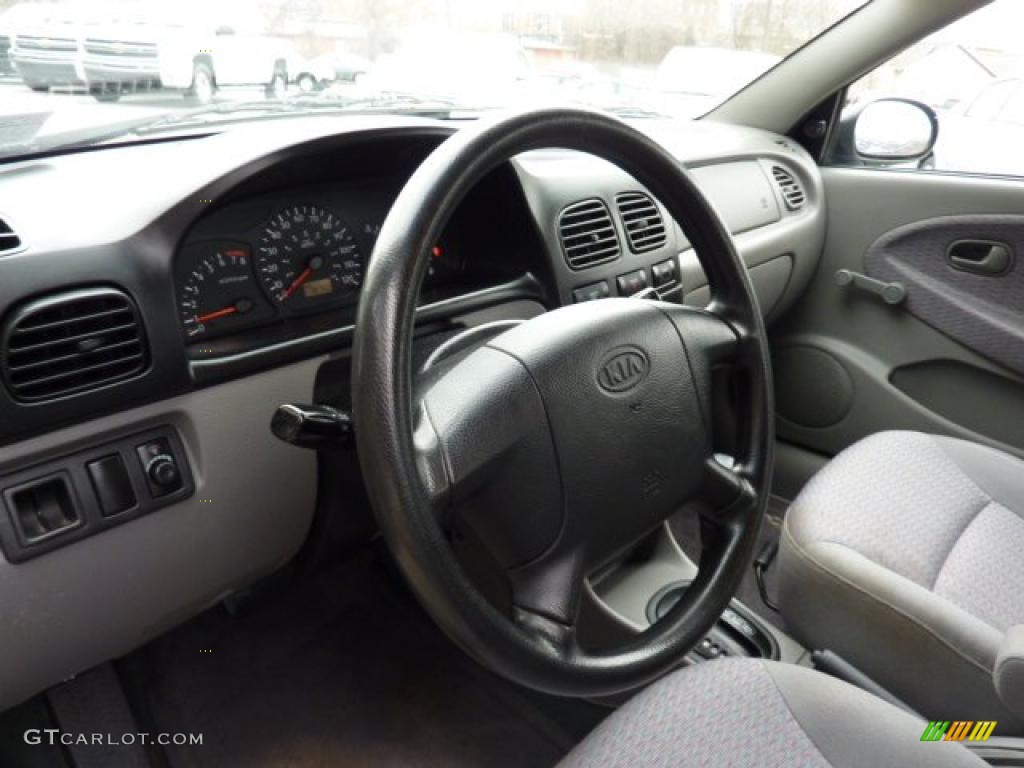 2002 Rio Sedan - Atlantic Blue / Gray photo #13