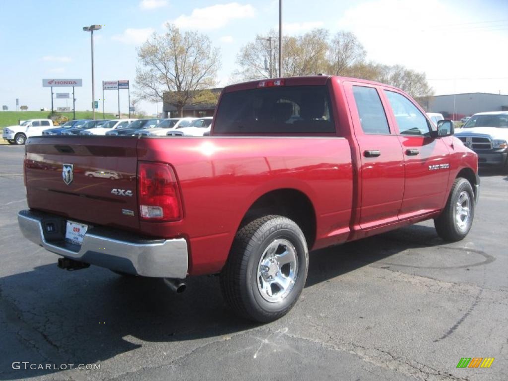 2011 Ram 1500 ST Quad Cab 4x4 - Deep Cherry Red Crystal Pearl / Dark Slate Gray/Medium Graystone photo #5