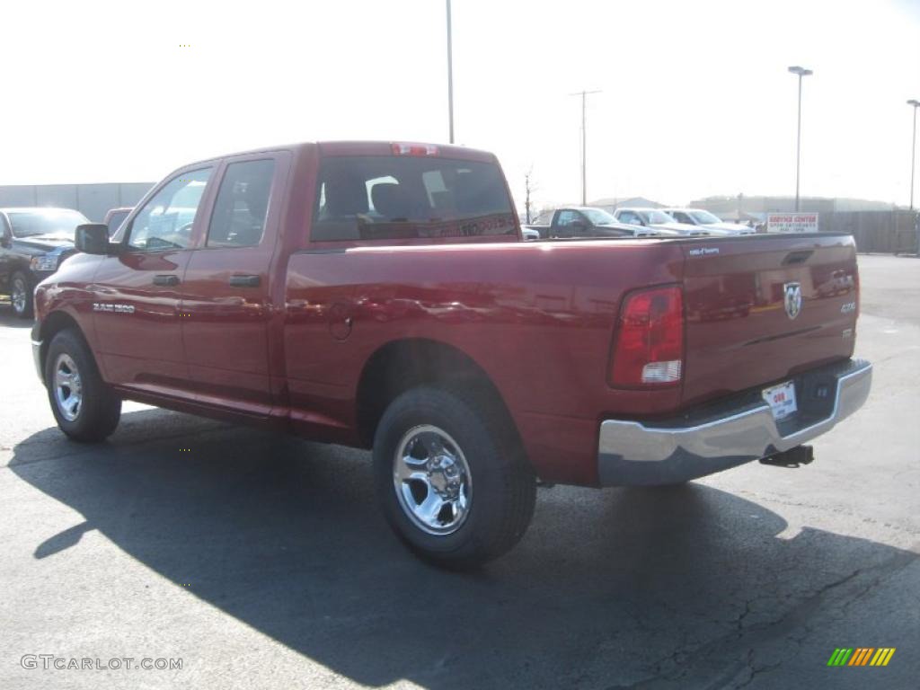 2011 Ram 1500 ST Quad Cab 4x4 - Deep Cherry Red Crystal Pearl / Dark Slate Gray/Medium Graystone photo #7