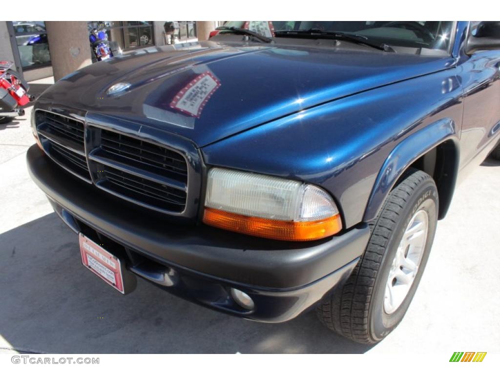 2003 Dakota Sport Quad Cab - Patriot Blue Pearl / Dark Slate Gray photo #15