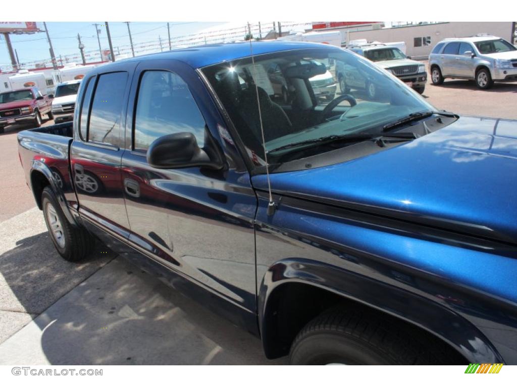 2003 Dakota Sport Quad Cab - Patriot Blue Pearl / Dark Slate Gray photo #16