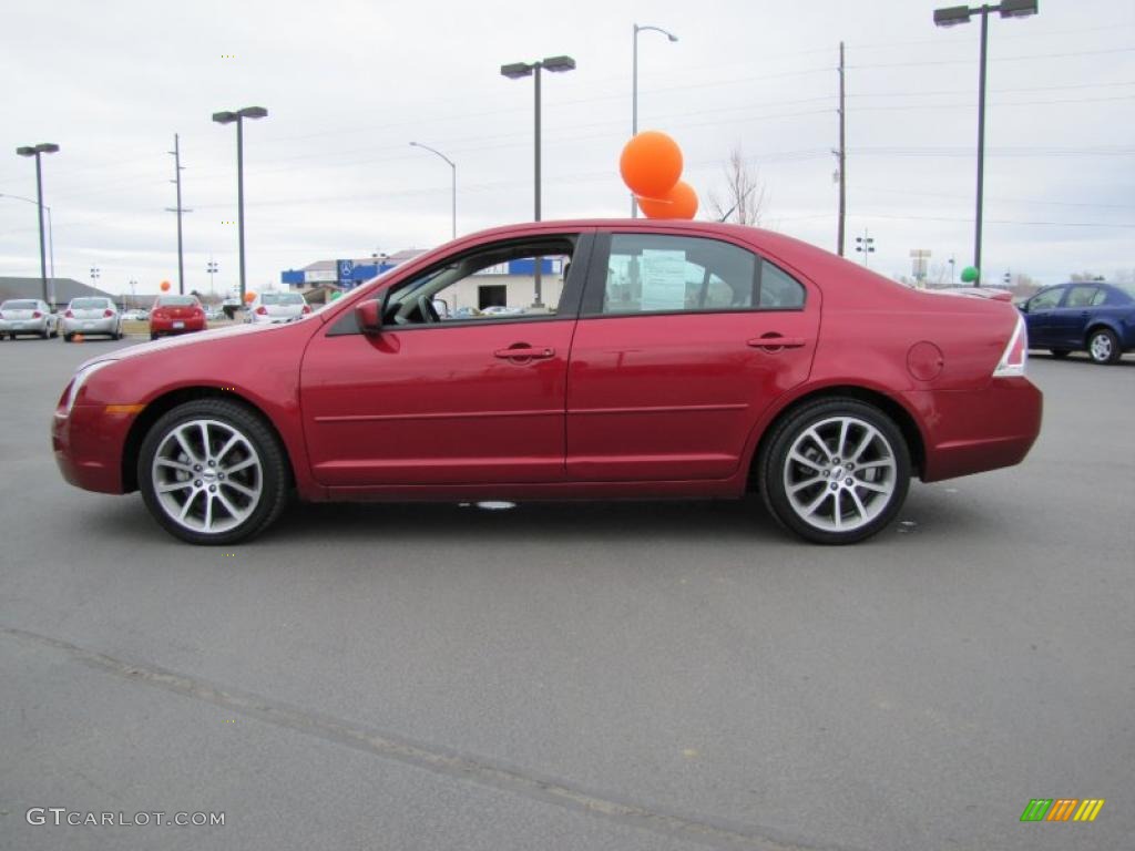 2009 Fusion SE V6 - Redfire Metallic / Charcoal Black photo #1