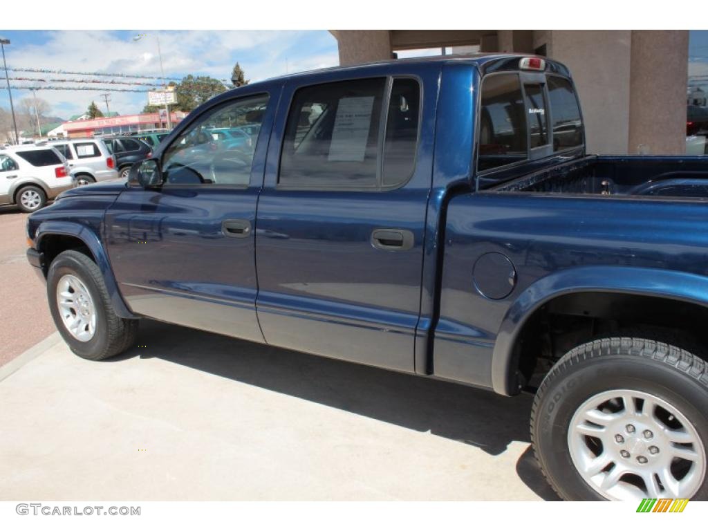 2003 Dakota Sport Quad Cab - Patriot Blue Pearl / Dark Slate Gray photo #19