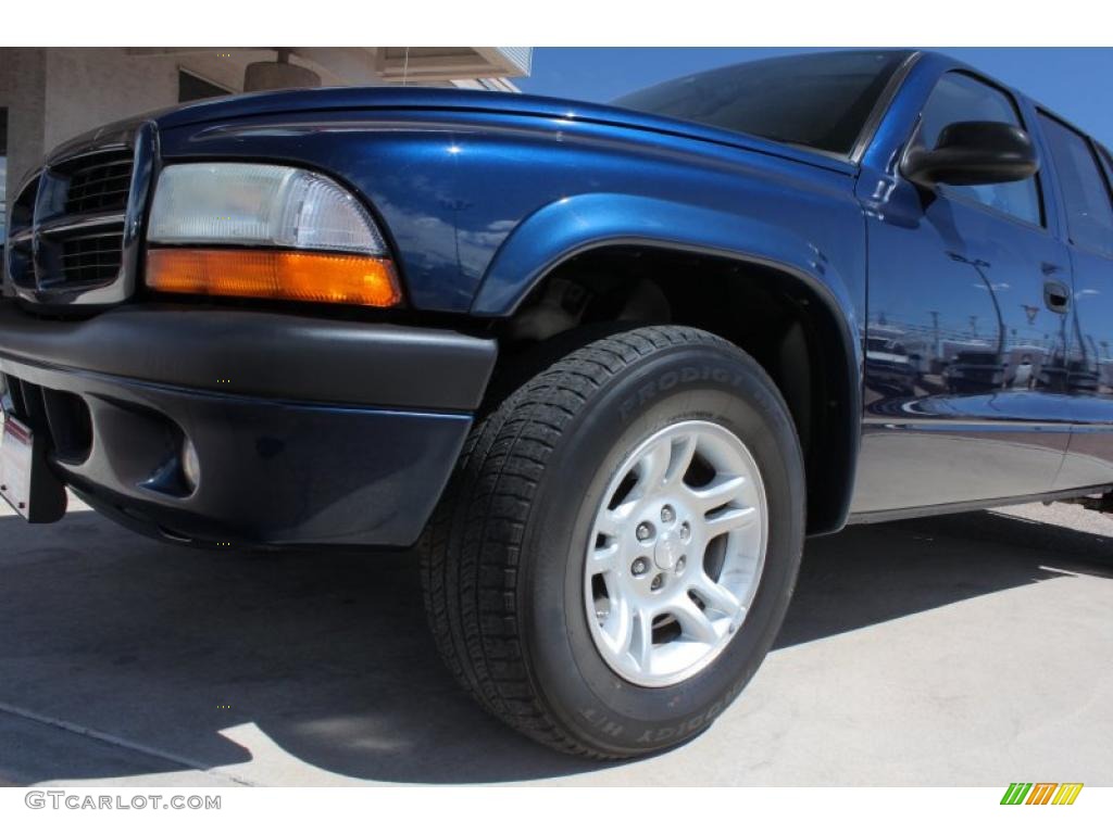 2003 Dakota Sport Quad Cab - Patriot Blue Pearl / Dark Slate Gray photo #20