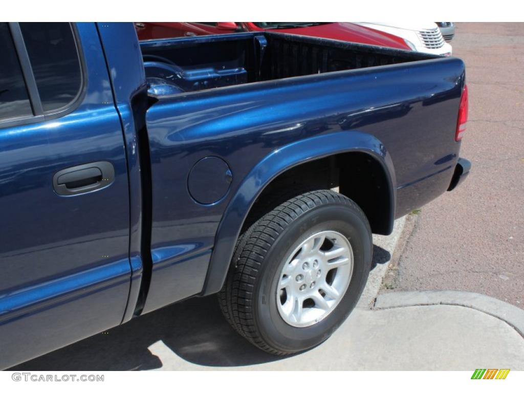 2003 Dakota Sport Quad Cab - Patriot Blue Pearl / Dark Slate Gray photo #21