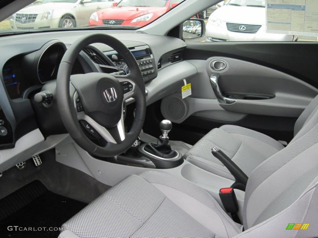 Gray Fabric Interior 2011 Honda CR-Z EX Sport Hybrid Photo #47415275