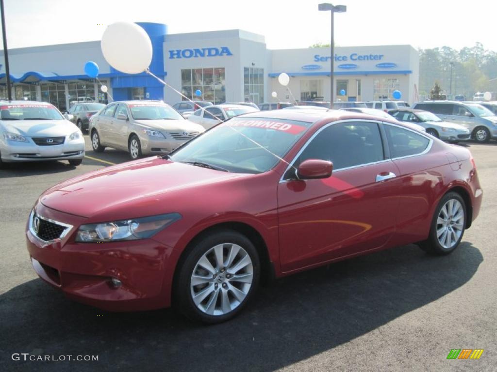 2009 Accord EX-L V6 Coupe - San Marino Red / Ivory photo #1