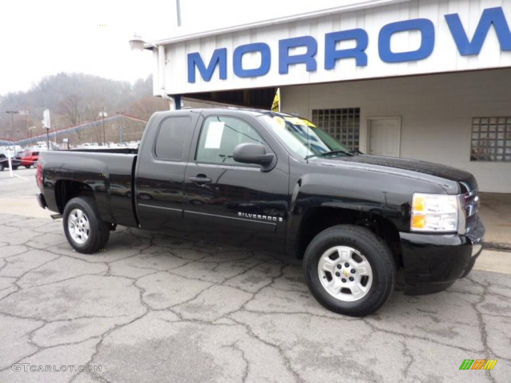 2008 Silverado 1500 LT Extended Cab - Black / Ebony photo #2