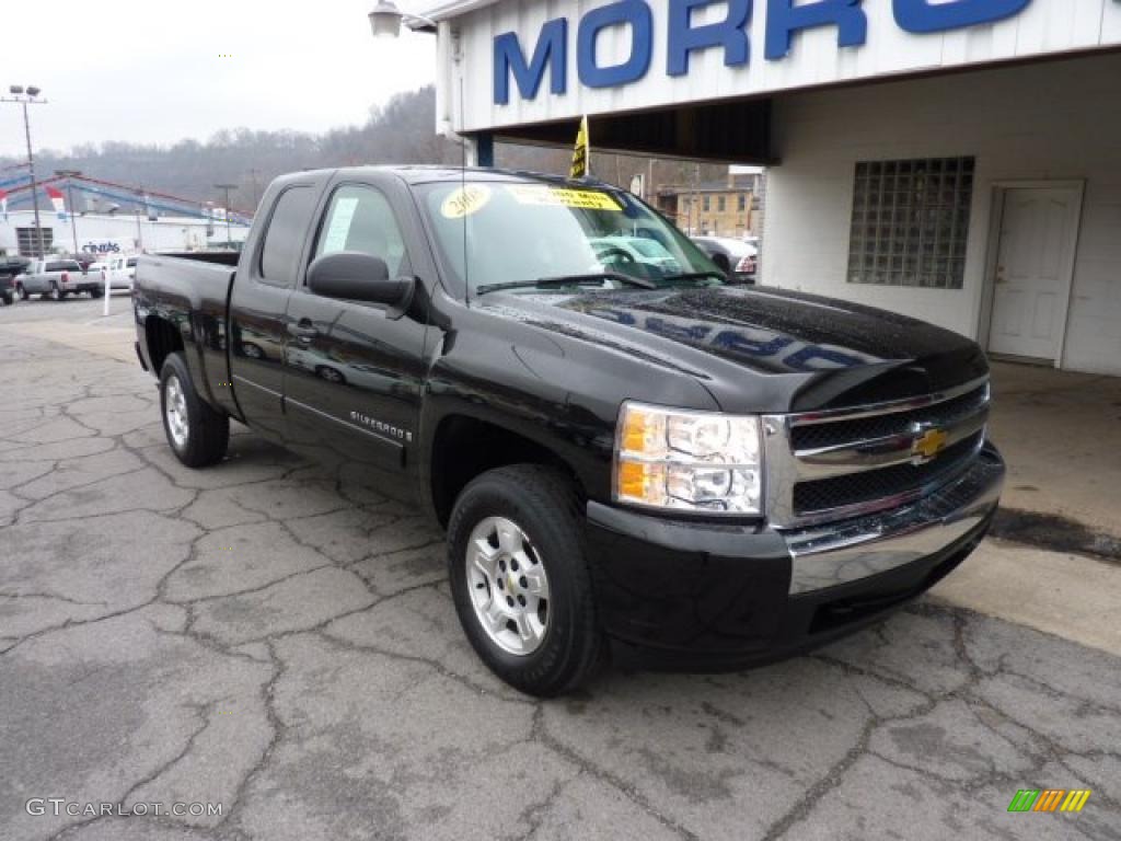 2008 Silverado 1500 LT Extended Cab - Black / Ebony photo #3