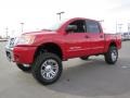 2010 Red Alert Nissan Titan SE Crew Cab 4x4  photo #2