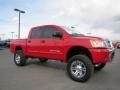 2010 Red Alert Nissan Titan SE Crew Cab 4x4  photo #4