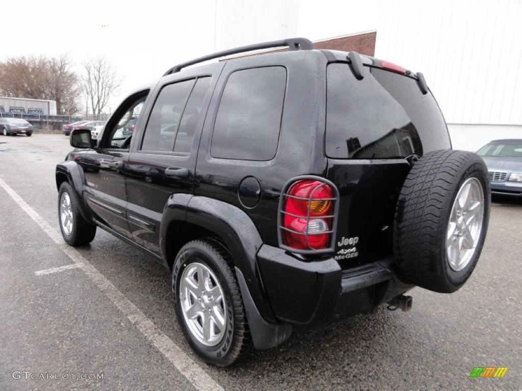 2003 Liberty Limited 4x4 - Black Clearcoat / Light Taupe/Taupe photo #10