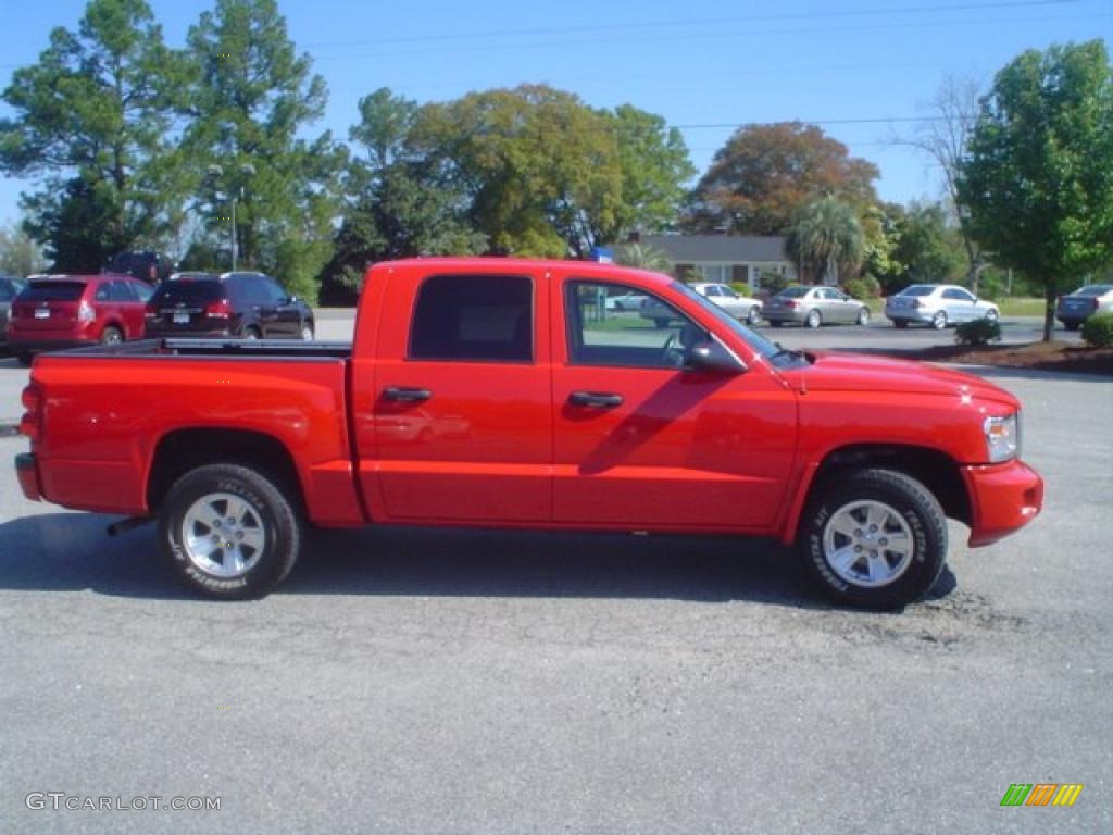 Flame Red 2008 Dodge Dakota SLT Crew Cab Exterior Photo #47417423