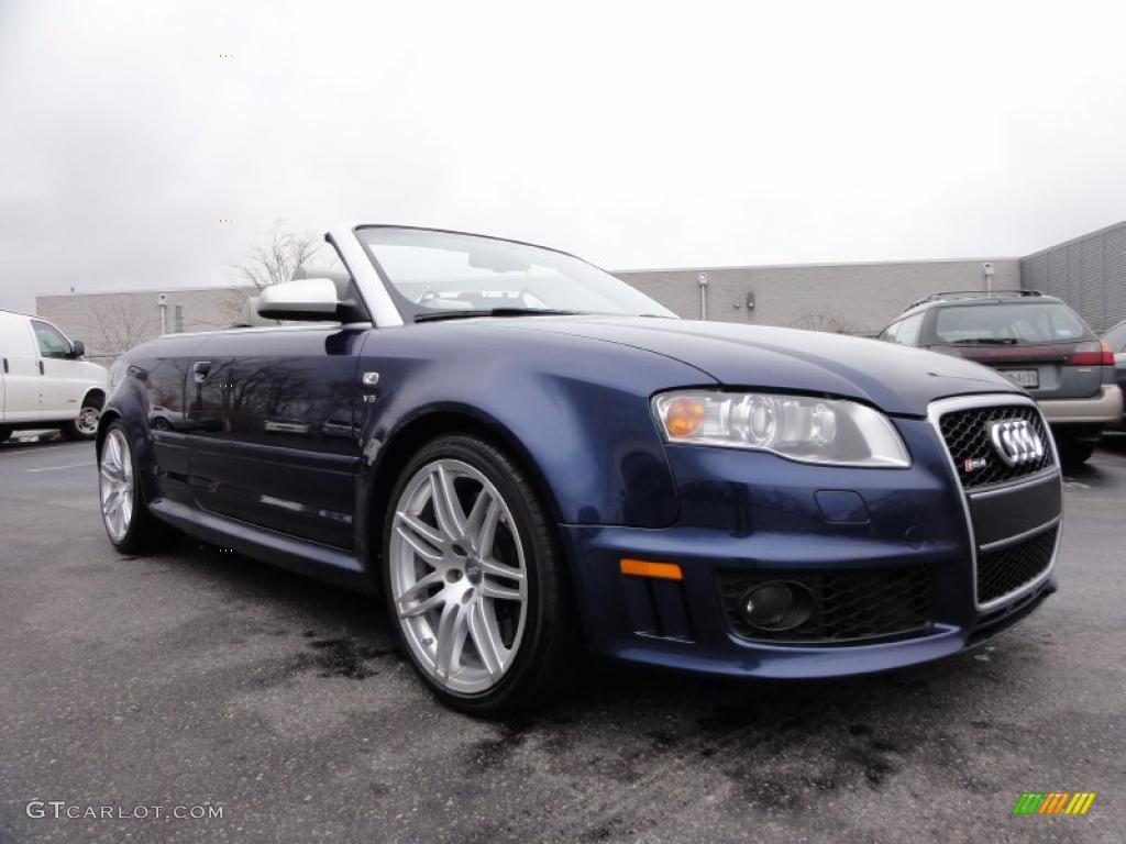 Sprint Blue Pearl Effect 2008 Audi RS4 4.2 quattro Convertible Exterior Photo #47418407