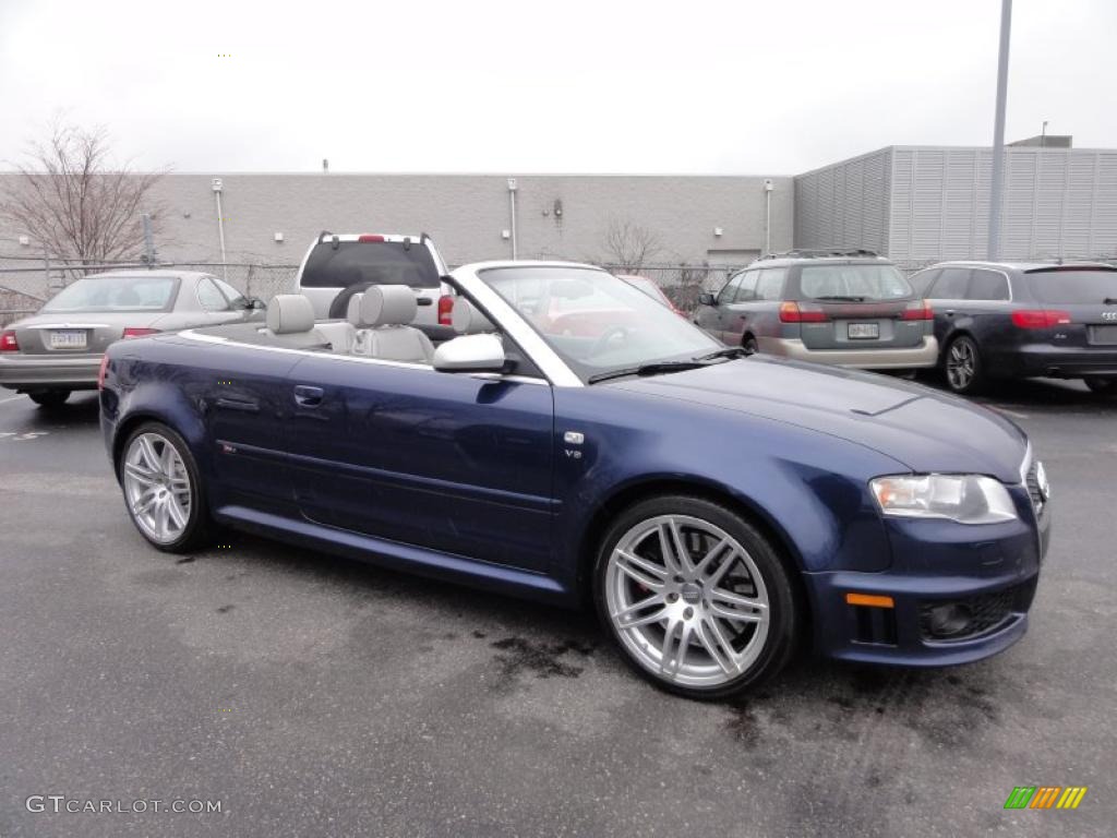 Sprint Blue Pearl Effect 2008 Audi RS4 4.2 quattro Convertible Exterior Photo #47418422
