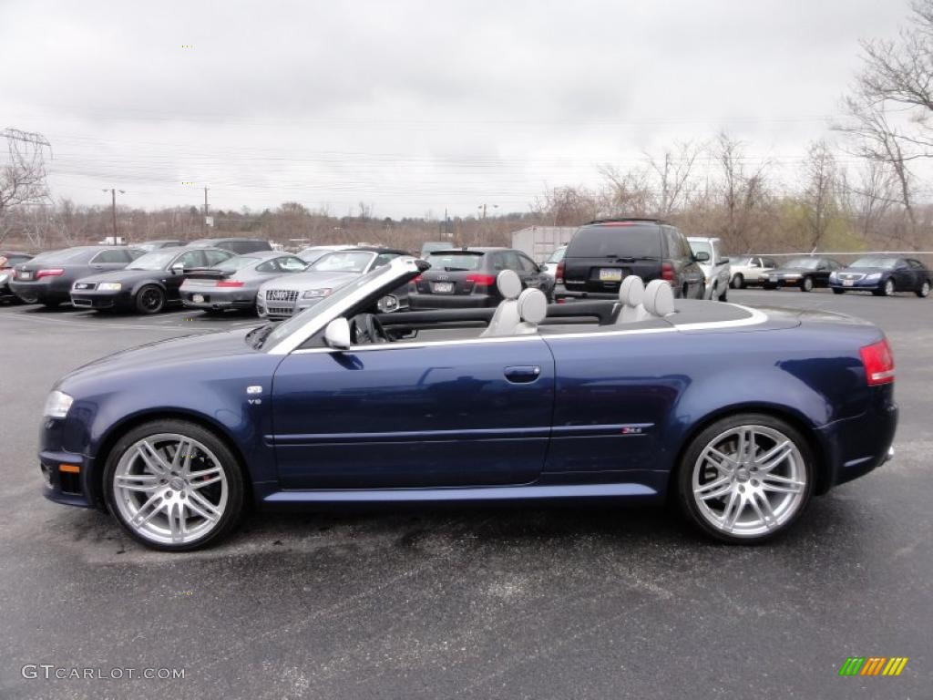 Sprint Blue Pearl Effect 2008 Audi RS4 4.2 quattro Convertible Exterior Photo #47418500