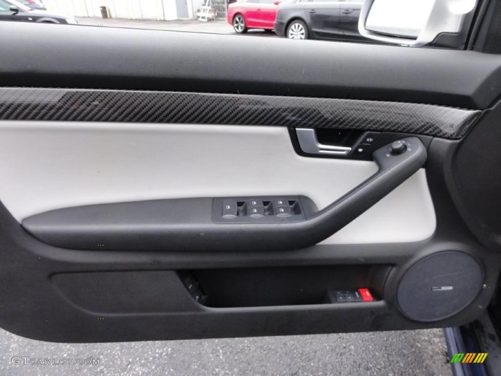 2008 Audi RS4 4.2 quattro Convertible Silver Door Panel Photo #47418548
