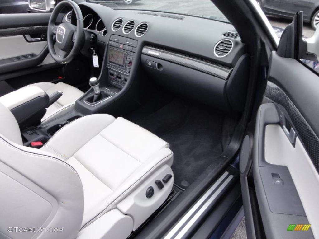 2008 Audi RS4 4.2 quattro Convertible Silver Dashboard Photo #47418599
