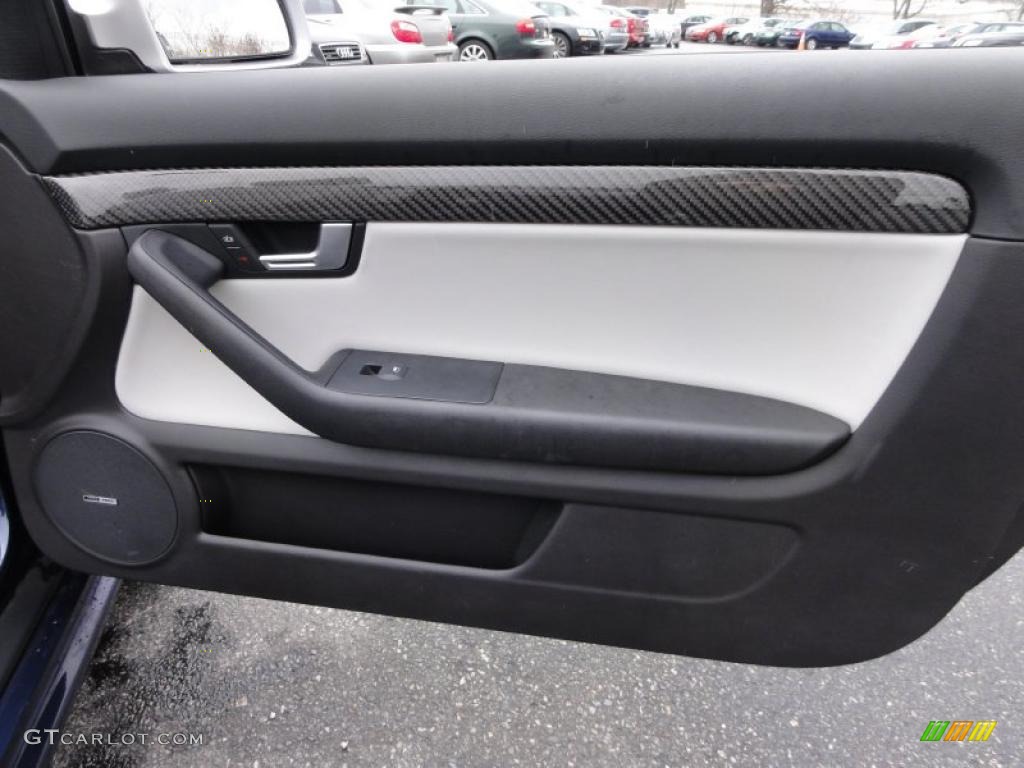 2008 Audi RS4 4.2 quattro Convertible Silver Door Panel Photo #47418662